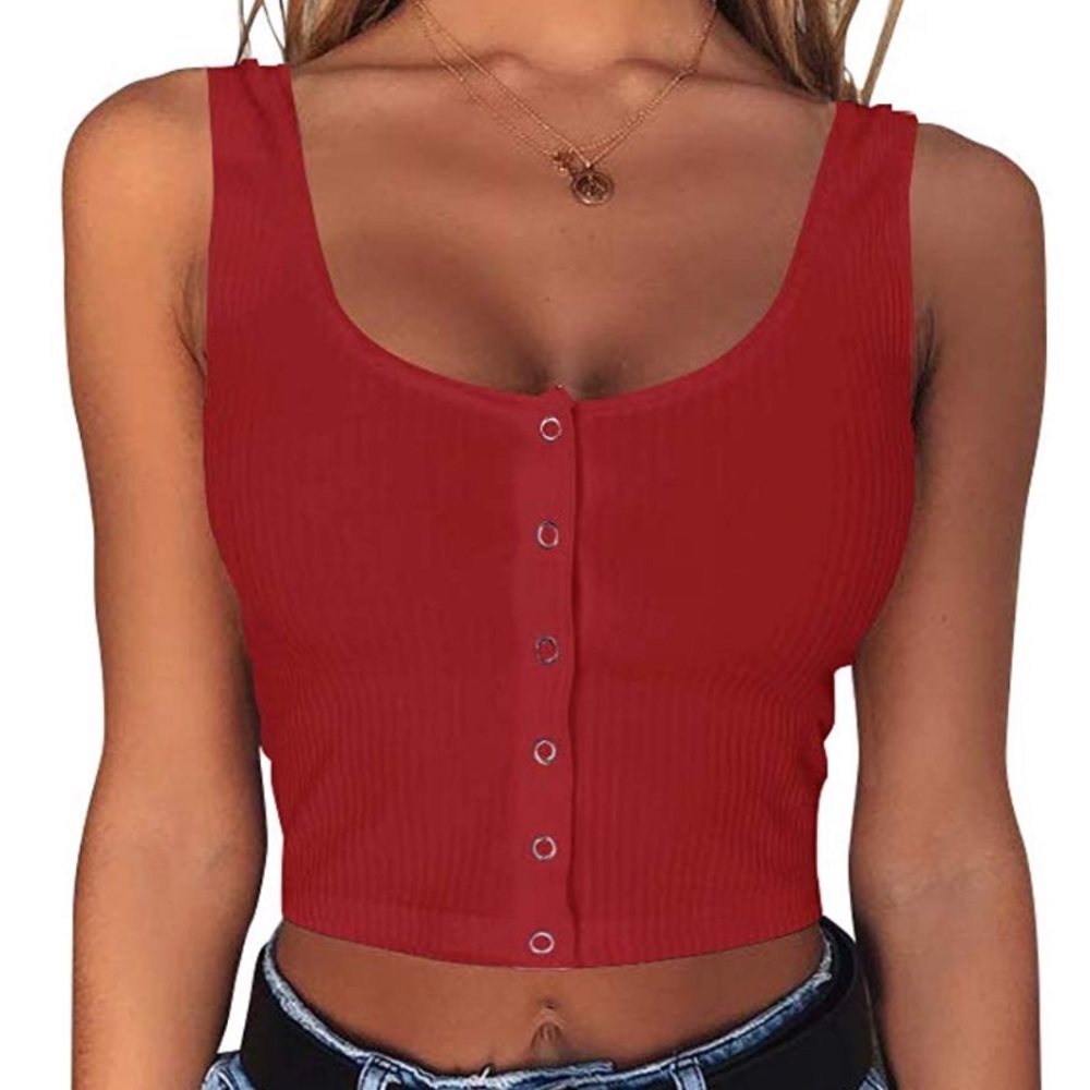 NWOT Red Crop Top